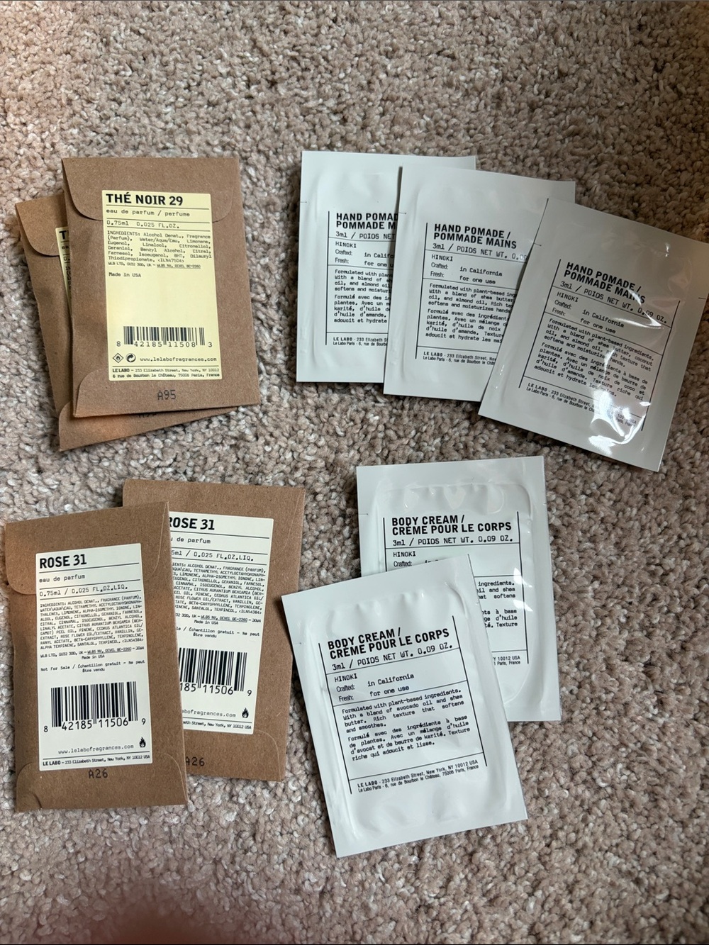 Samples Le Labo - Rose 31 & Thé Noir 29 Body Cream & Hand Pomade - White/Brown